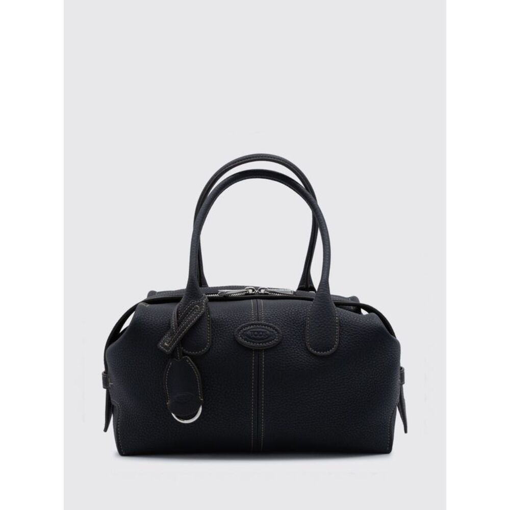 Tod's Hammered Leather Boston Bag With Double Handle And Shoulder Strap